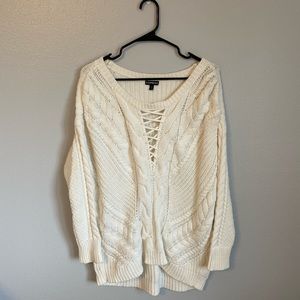 BRAND NEW Express Over-Sized White Sweater